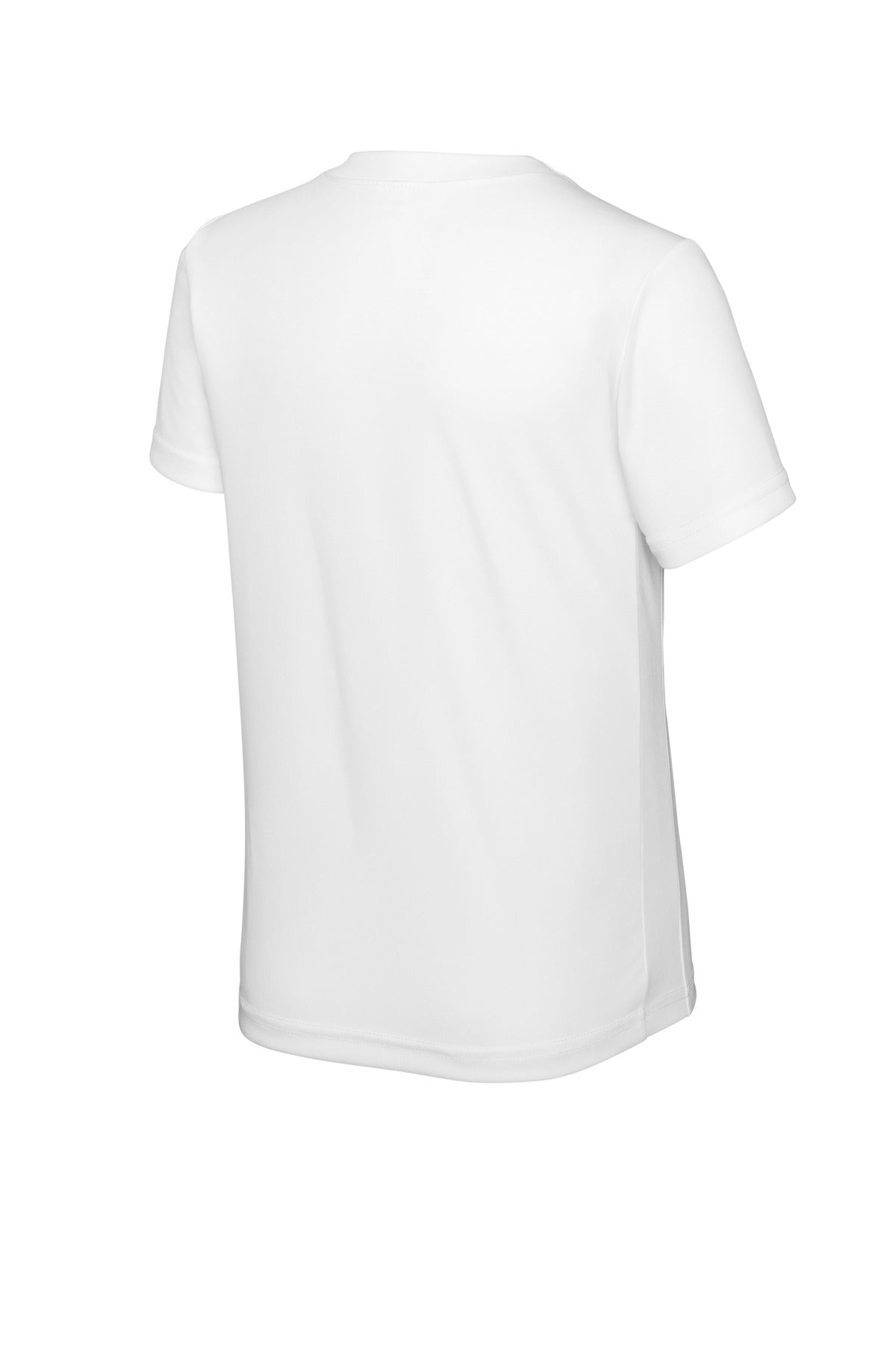Sport-Tek Youth Competitor United V-Neck - White/ White