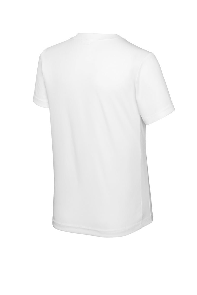 Sport-Tek Youth Competitor United V-Neck - White/ White