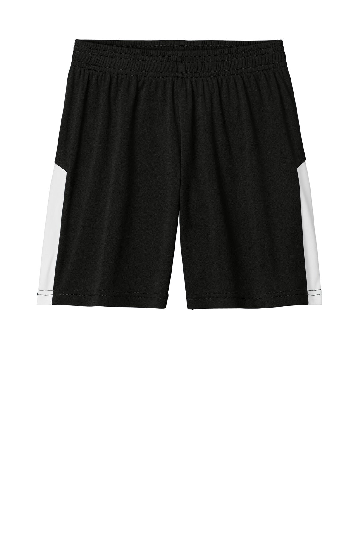 Sport-Tek Youth Competitor United 5  Short - Black/ White
