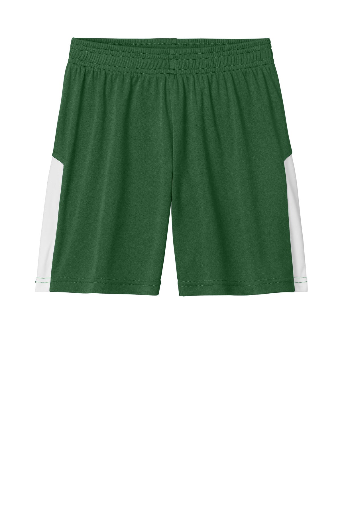 Sport-Tek Youth Competitor United 5  Short - Forest Green/ White