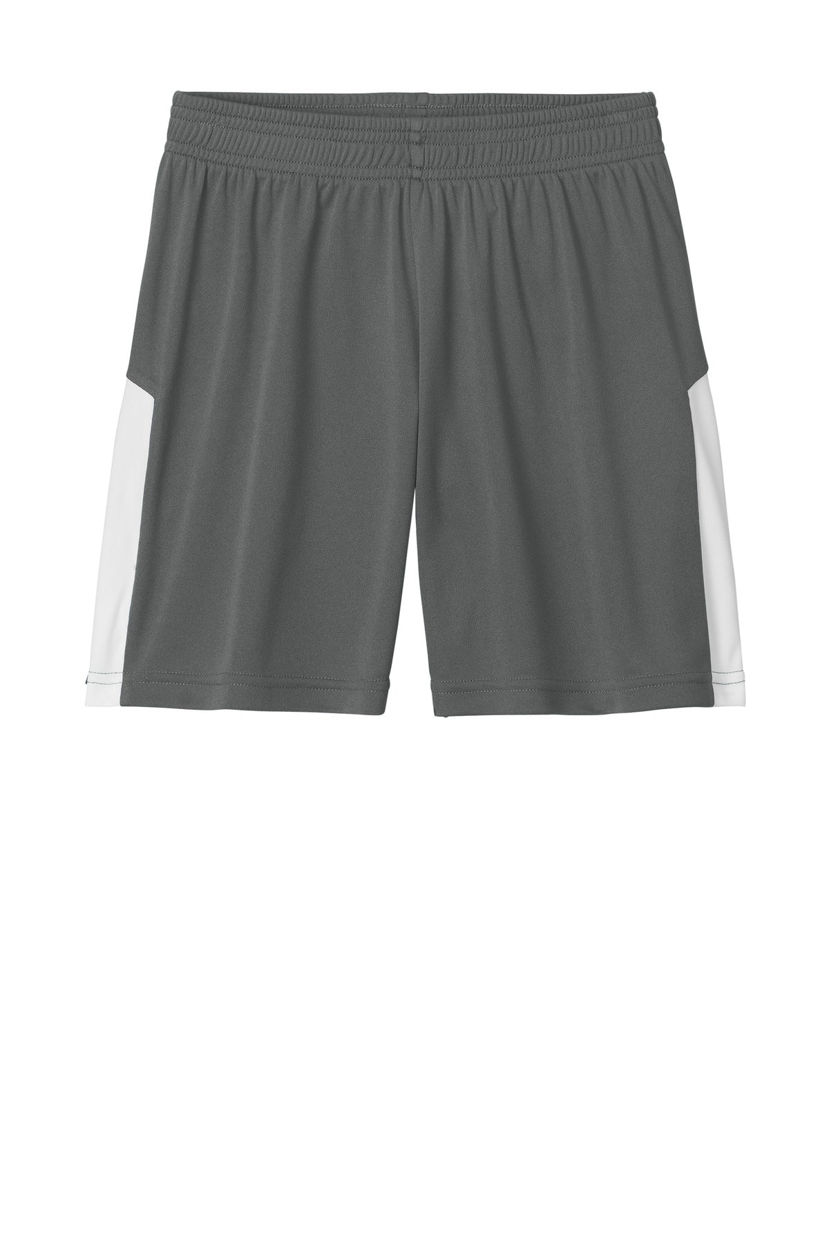 Sport-Tek Youth Competitor United 5  Short - Iron Grey/ White