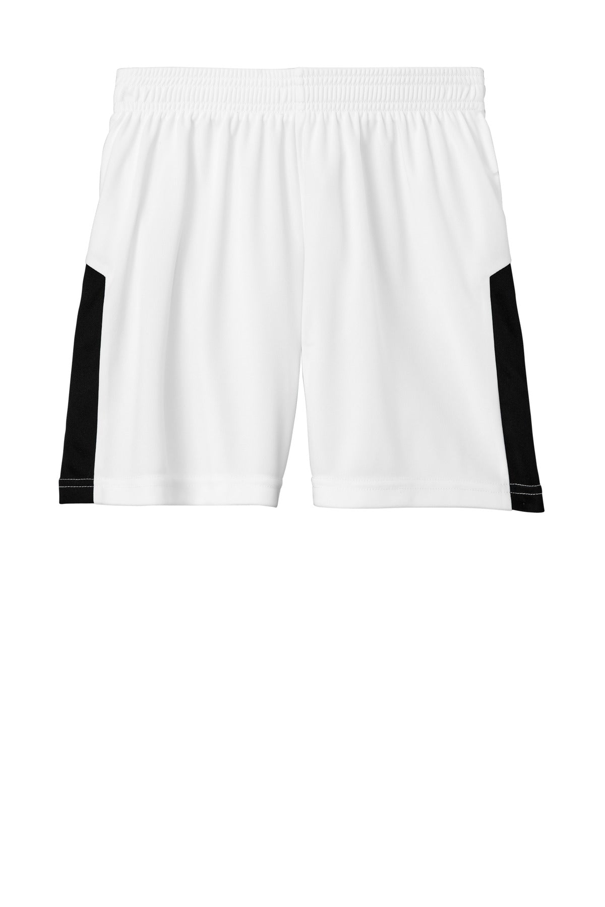 Sport-Tek Youth Competitor United 5  Short - White/ Black