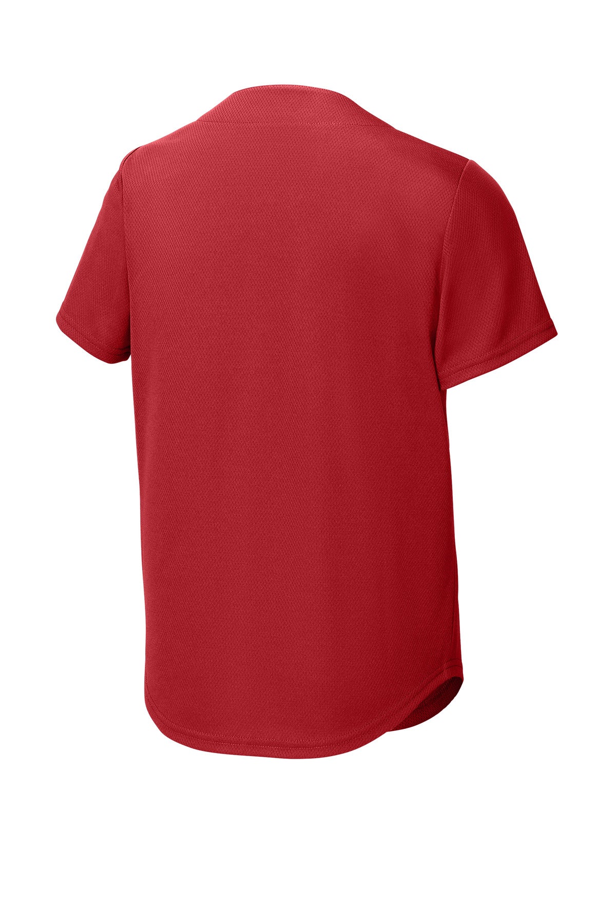 Sport-Tek Youth PosiCharge Tough Mesh Full-Button Jersey - True Red