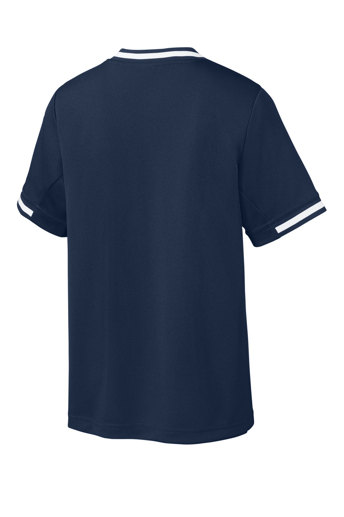 Sport-Tek Youth Tough Mesh V-Neck Baseball Jersey - True Navy