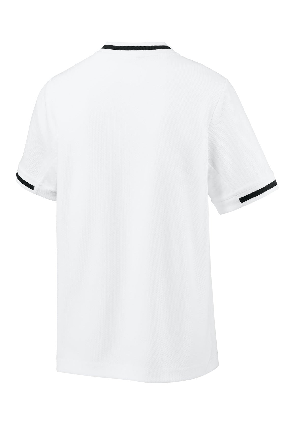 Sport-Tek Youth Tough Mesh V-Neck Baseball Jersey - White