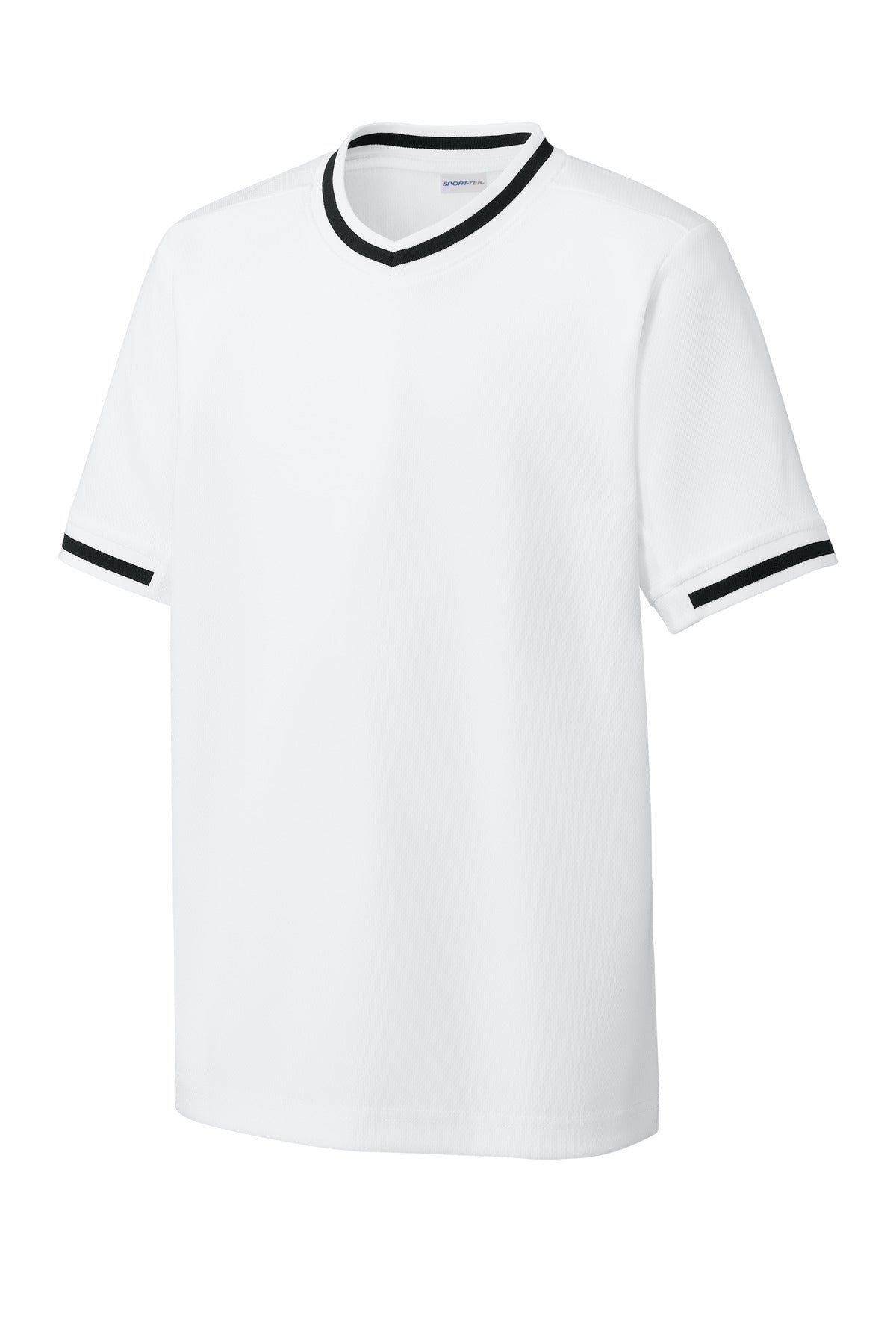 Sport-Tek Youth Tough Mesh V-Neck Baseball Jersey - White