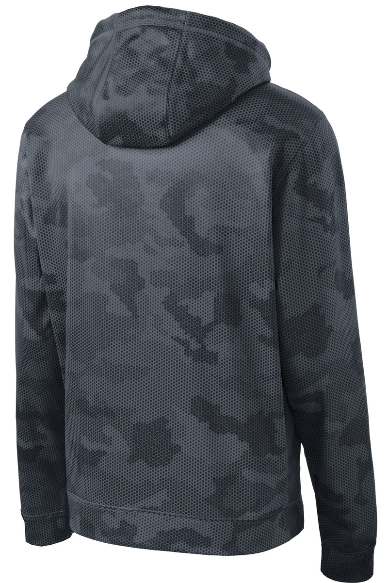 Sport-Tek Youth Sport-Wick CamoHex Fleece Hooded Pullover - Dark Smoke Grey