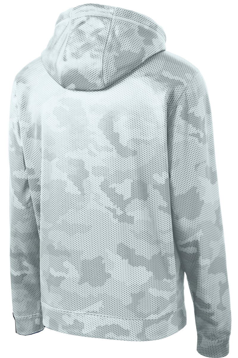 Sport-Tek Youth Sport-Wick CamoHex Fleece Hooded Pullover - White