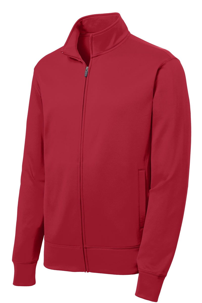 Sport-Tek Youth Sport-Wick Fleece Full-Zip Jacket - Deep Red