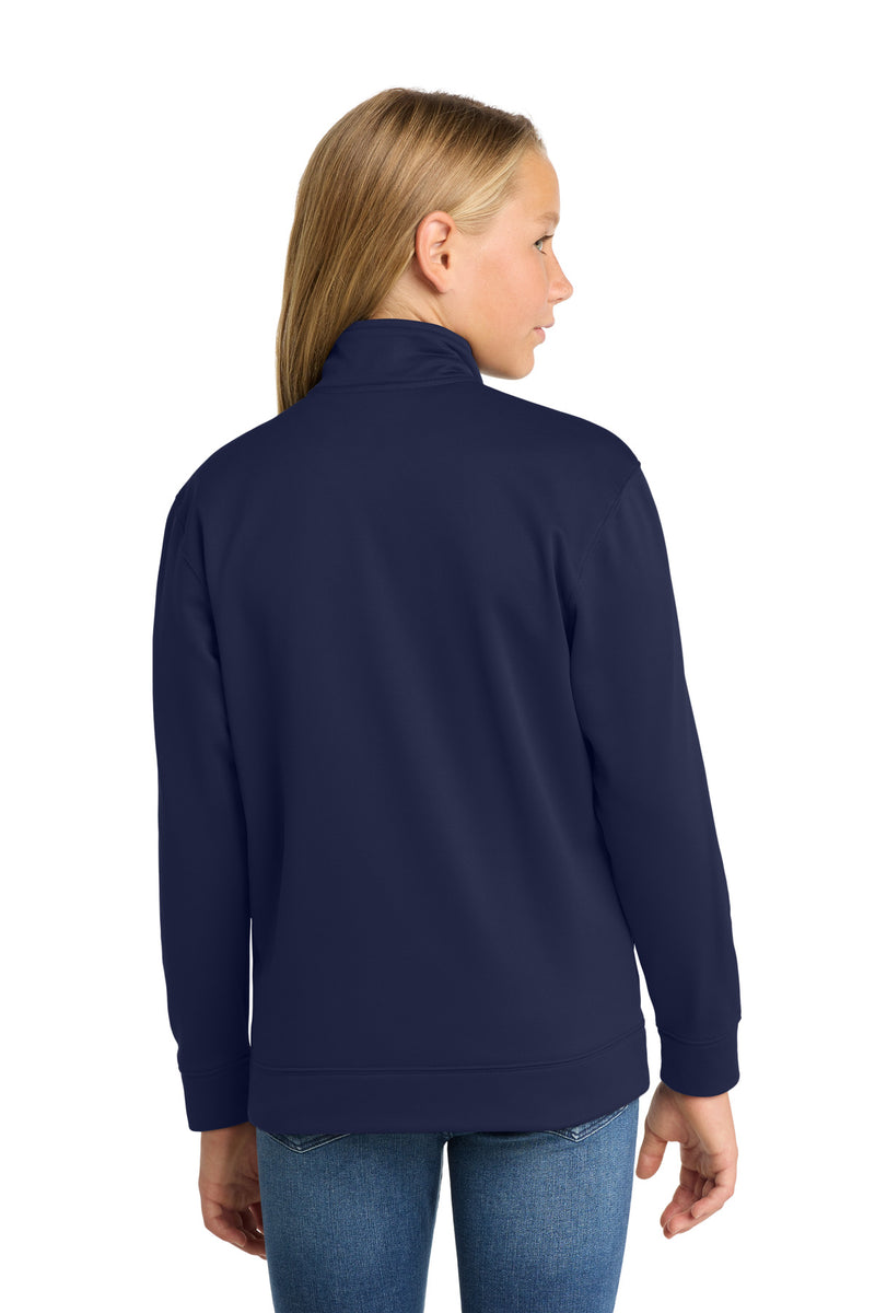 Sport-Tek Youth Sport-Wick Fleece Full-Zip Jacket - Navy