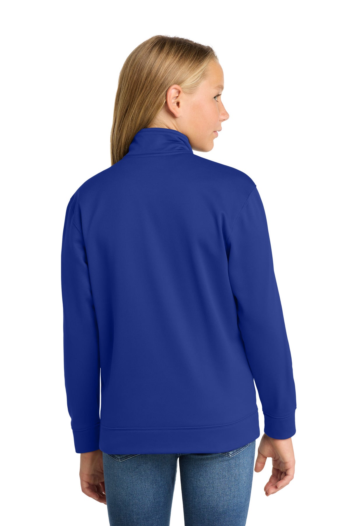 Sport-Tek Youth Sport-Wick Fleece Full-Zip Jacket - True Royal