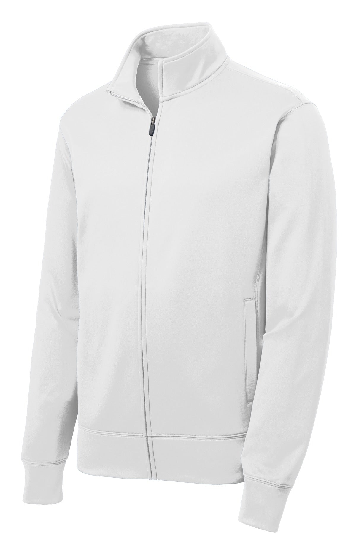 Sport-Tek Youth Sport-Wick Fleece Full-Zip Jacket - White