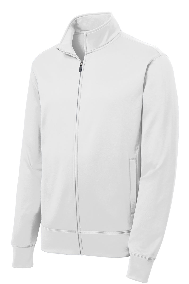 Sport-Tek Youth Sport-Wick Fleece Full-Zip Jacket - White