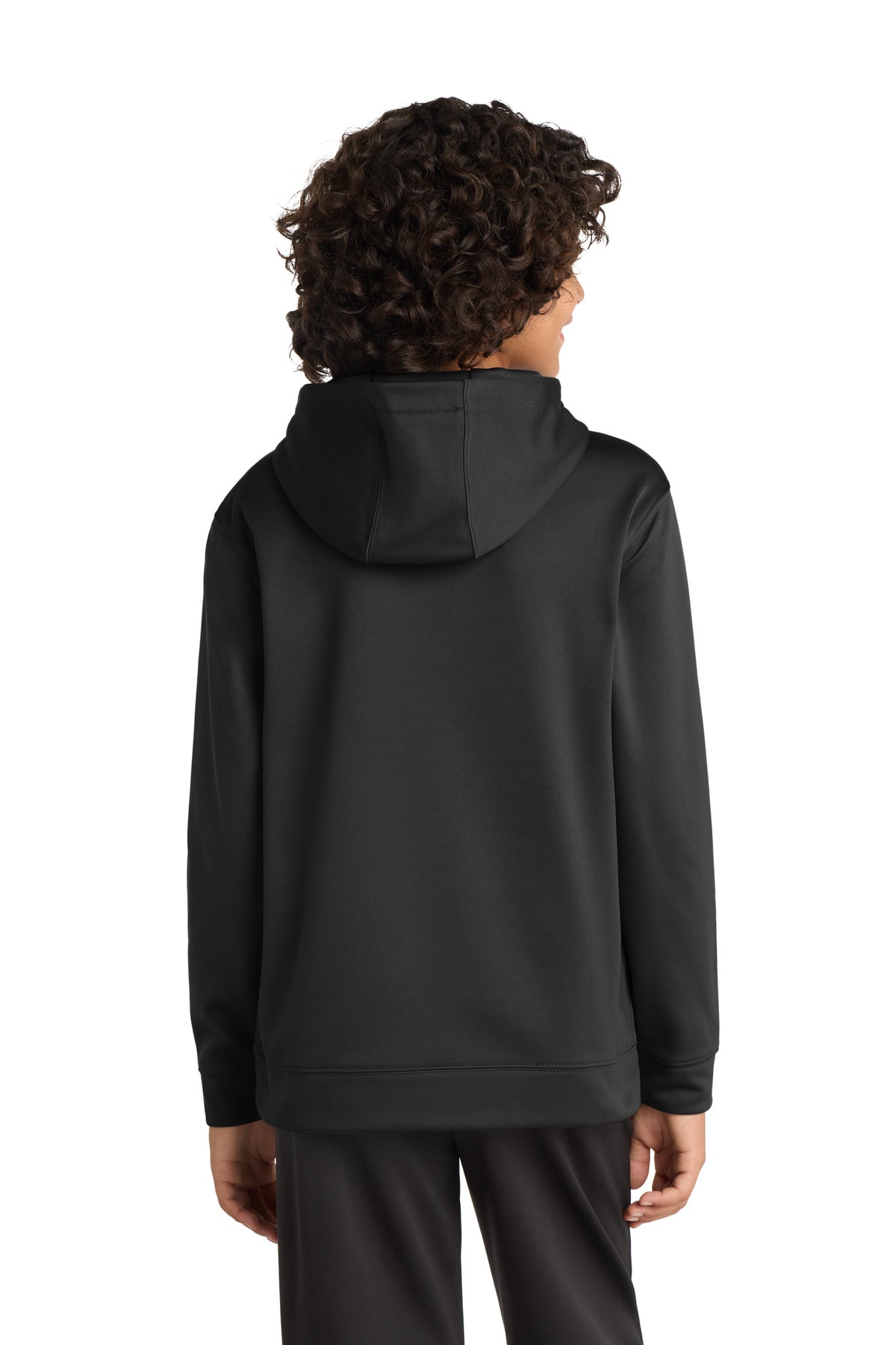 Sport-Tek Youth Sport-Wick Fleece Hooded Pullover - Black