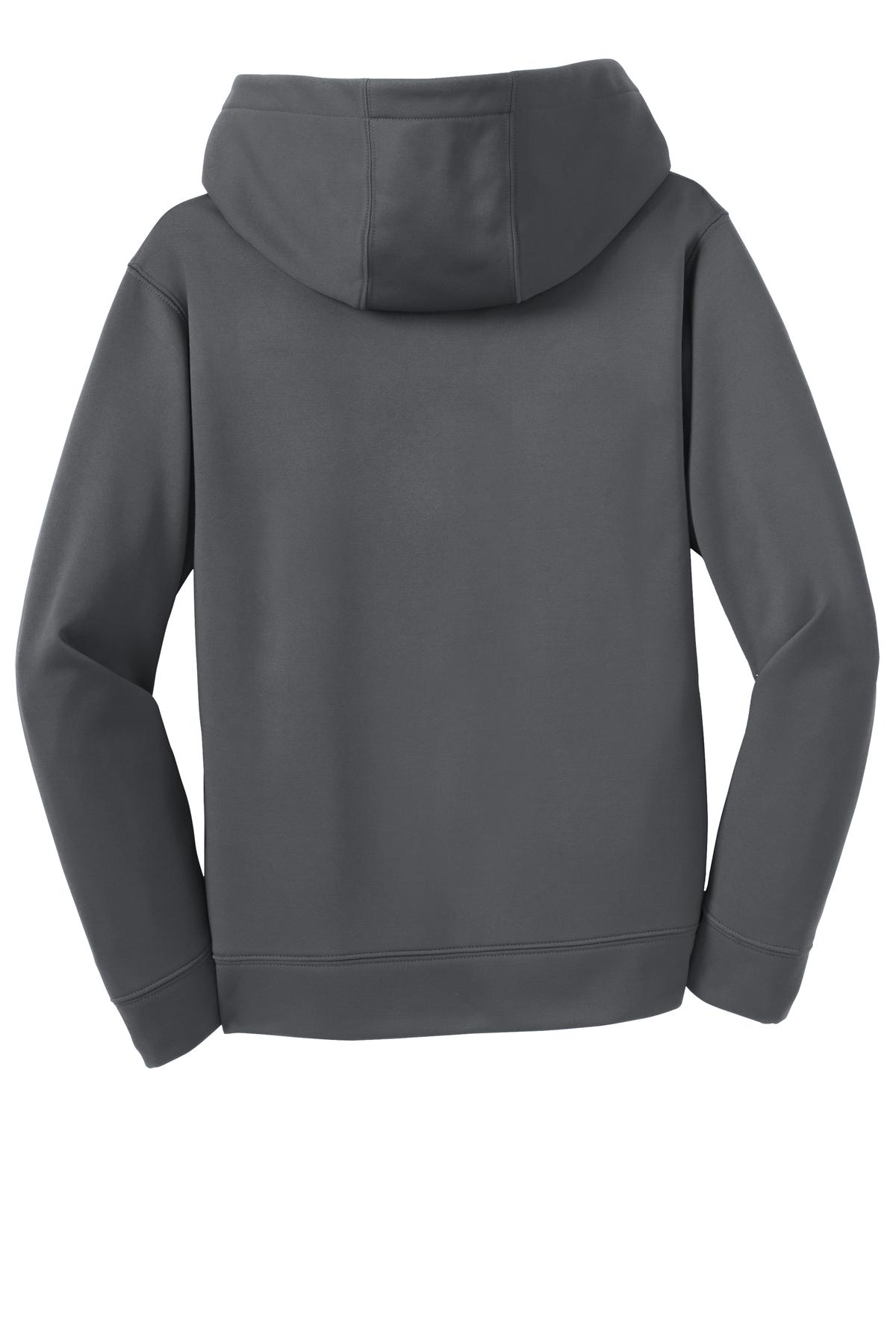 Sport-Tek Youth Sport-Wick Fleece Hooded Pullover - Dark Smoke Grey