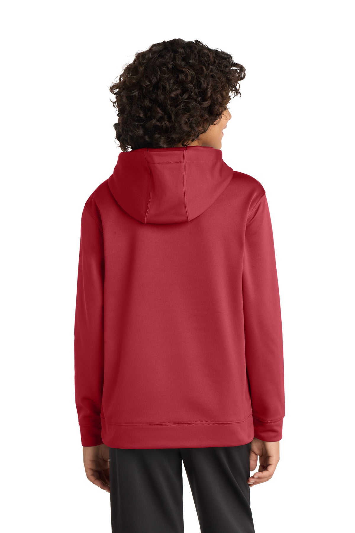 Sport-Tek Youth Sport-Wick Fleece Hooded Pullover - Deep Red