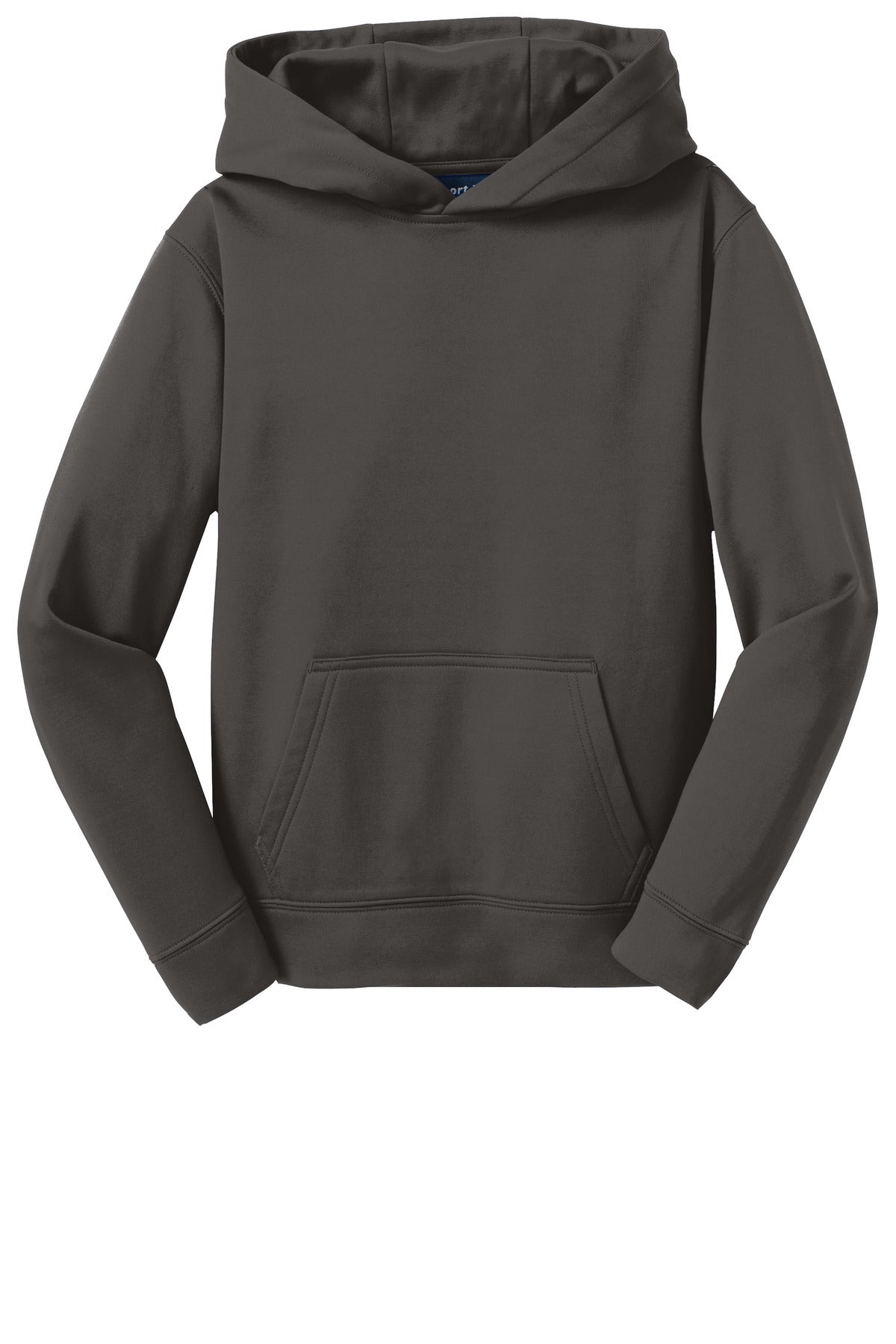 Sport-Tek Youth Sport-Wick Fleece Hooded Pullover - Iron Grey