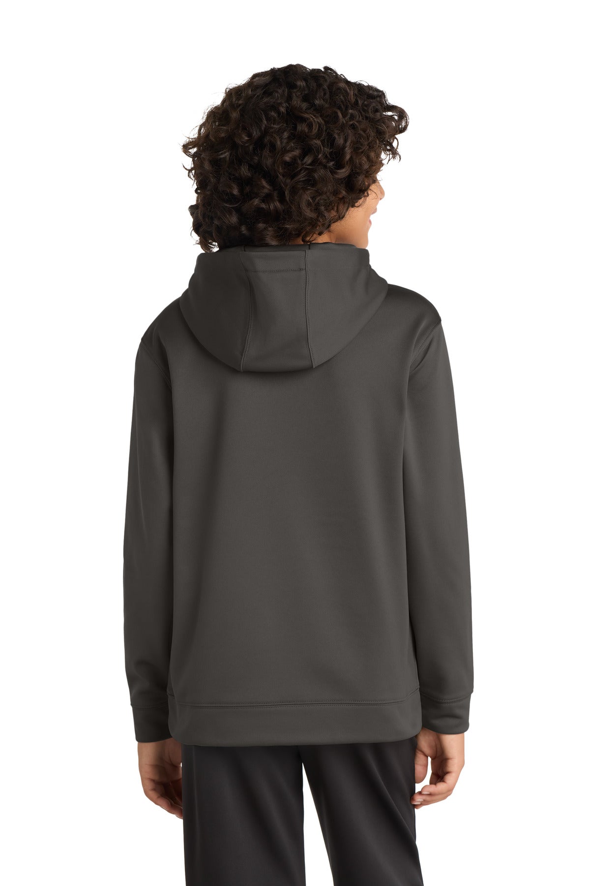 Sport-Tek Youth Sport-Wick Fleece Hooded Pullover - Iron Grey