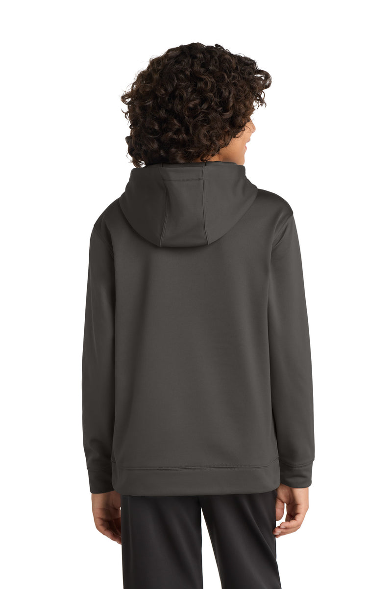 Sport-Tek Youth Sport-Wick Fleece Hooded Pullover - Iron Grey