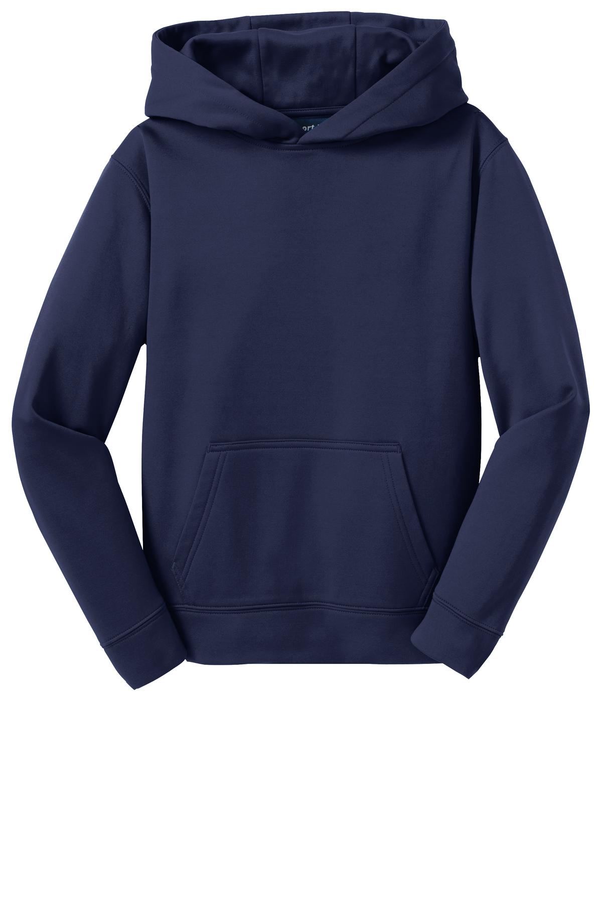 Sport-Tek Youth Sport-Wick Fleece Hooded Pullover - Navy