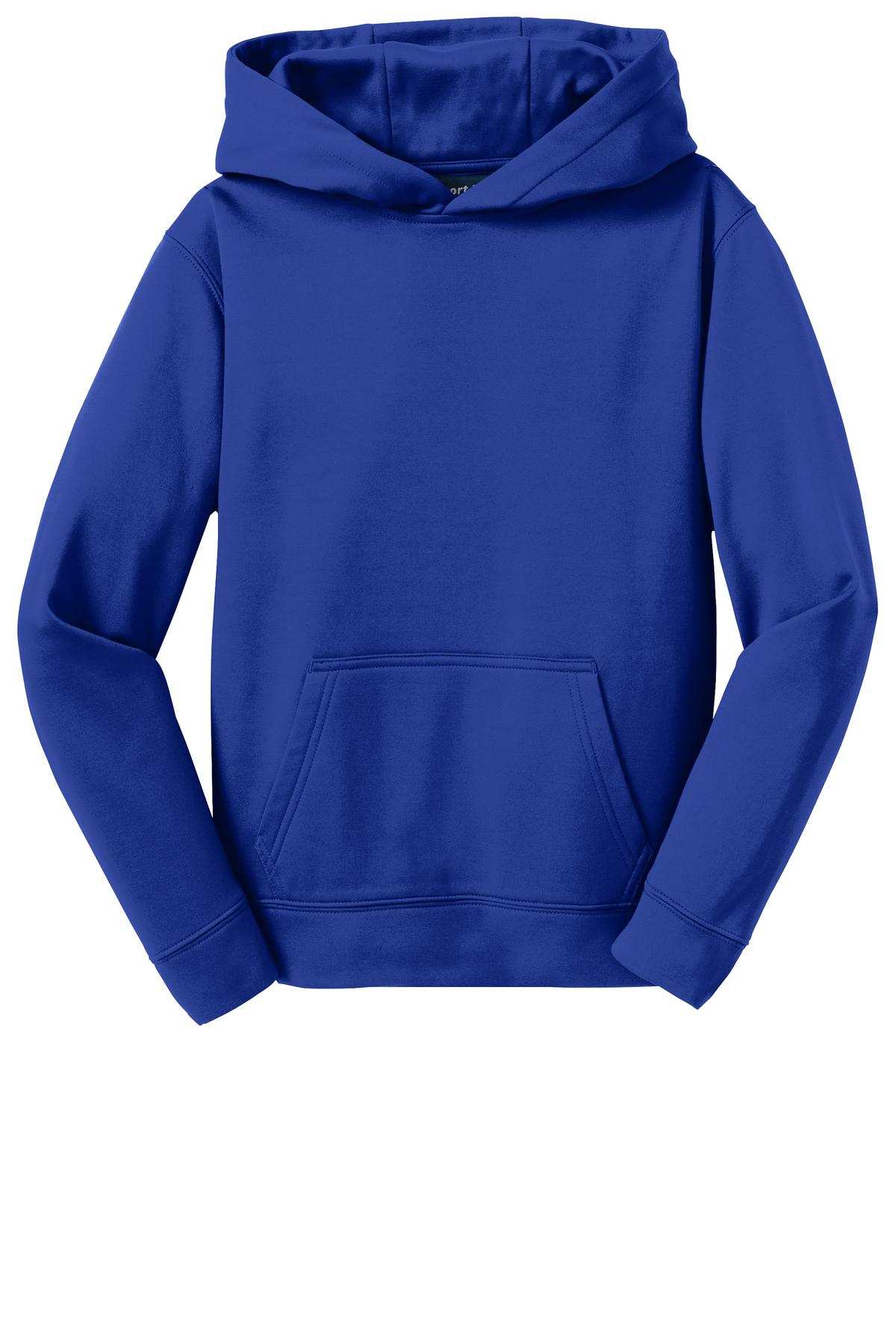 Sport-Tek Youth Sport-Wick Fleece Hooded Pullover - True Royal