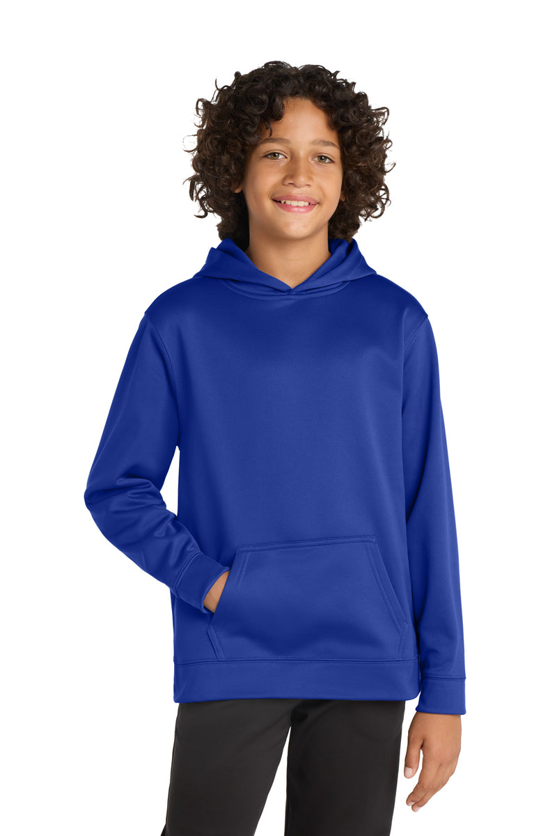 Sport-Tek Youth Sport-Wick Fleece Hooded Pullover - True Royal