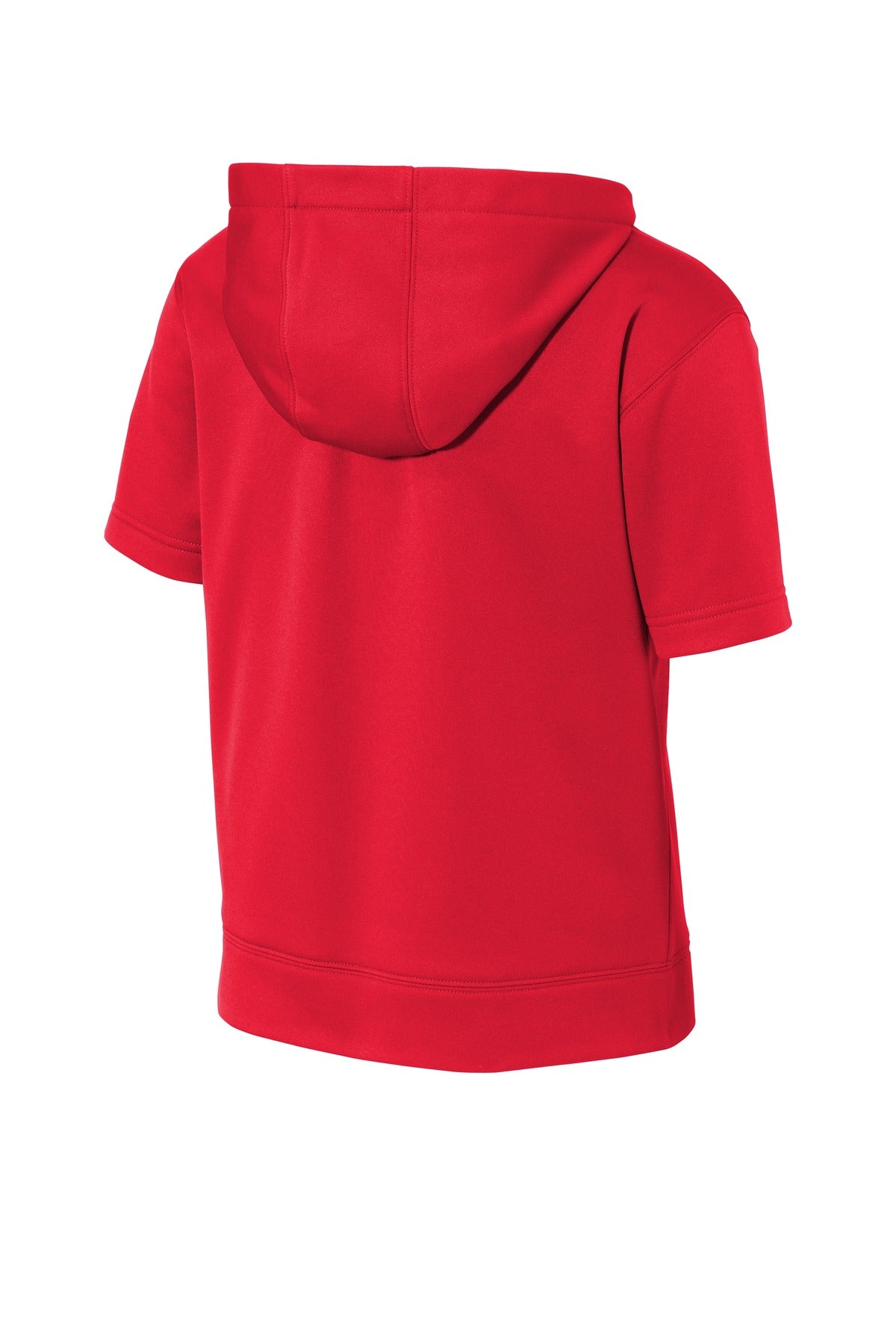 Sport-Tek  Youth Sport-Wick  Fleece Short Sleeve Hooded Pullover - Deep Red