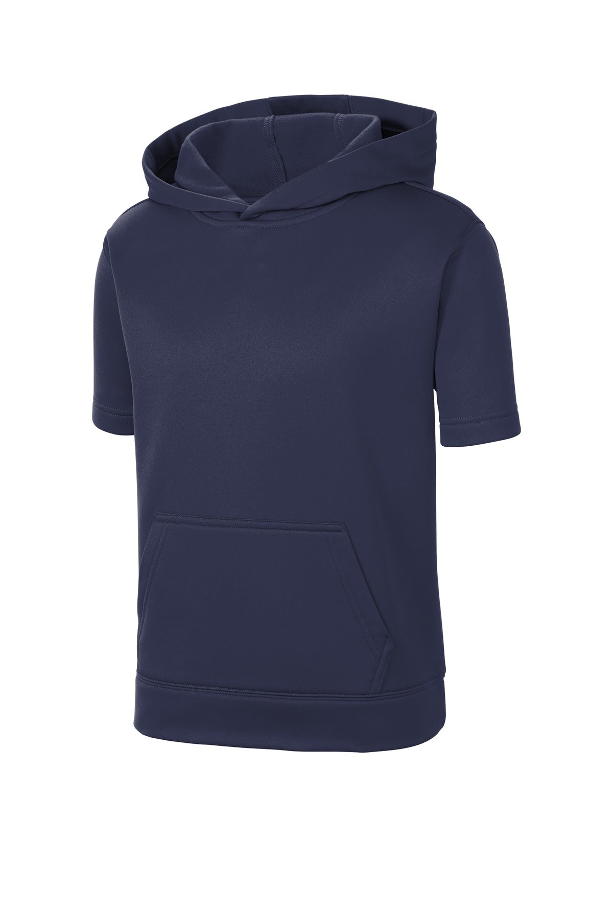 Sport-Tek  Youth Sport-Wick  Fleece Short Sleeve Hooded Pullover - Navy
