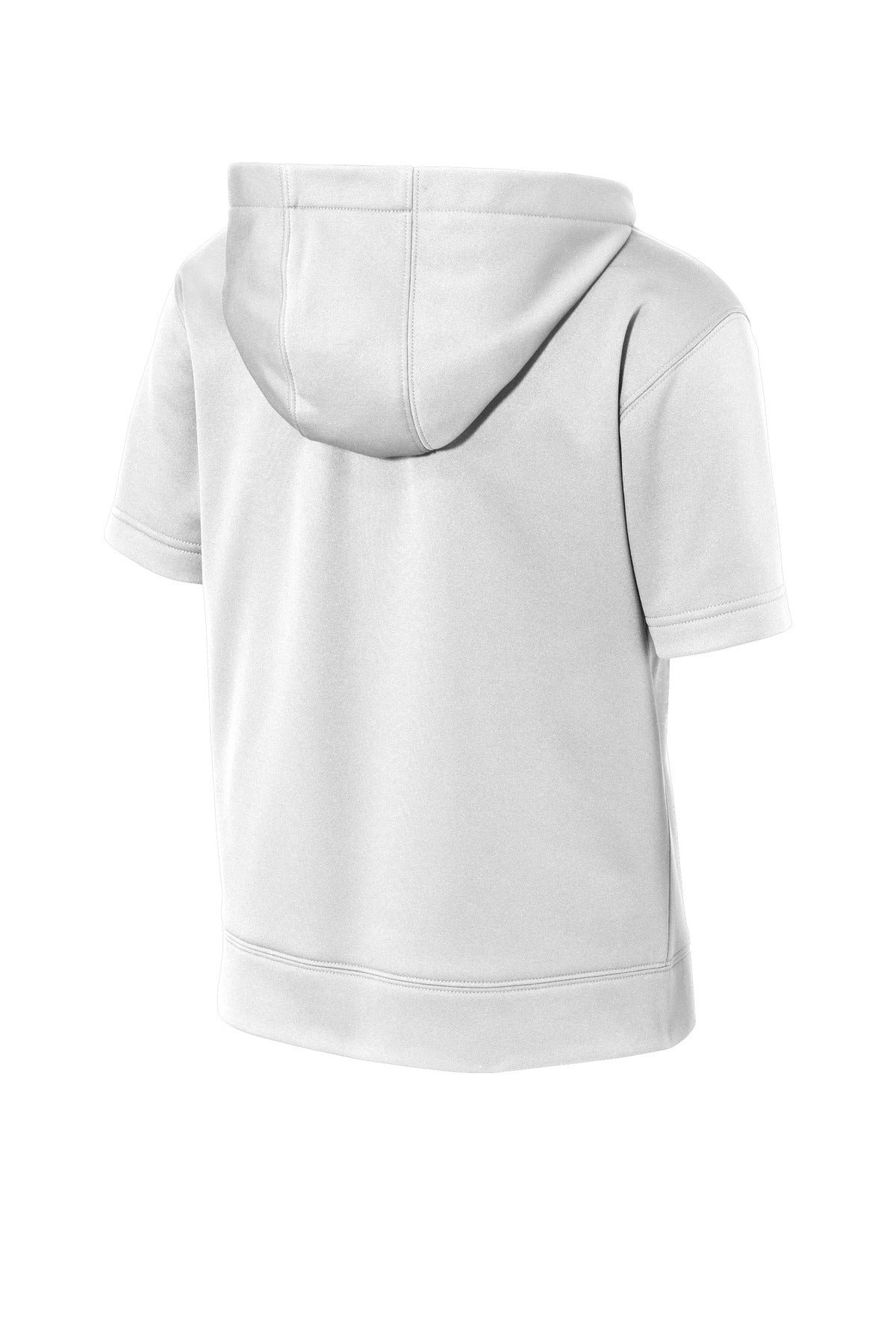 Sport-Tek  Youth Sport-Wick  Fleece Short Sleeve Hooded Pullover - White