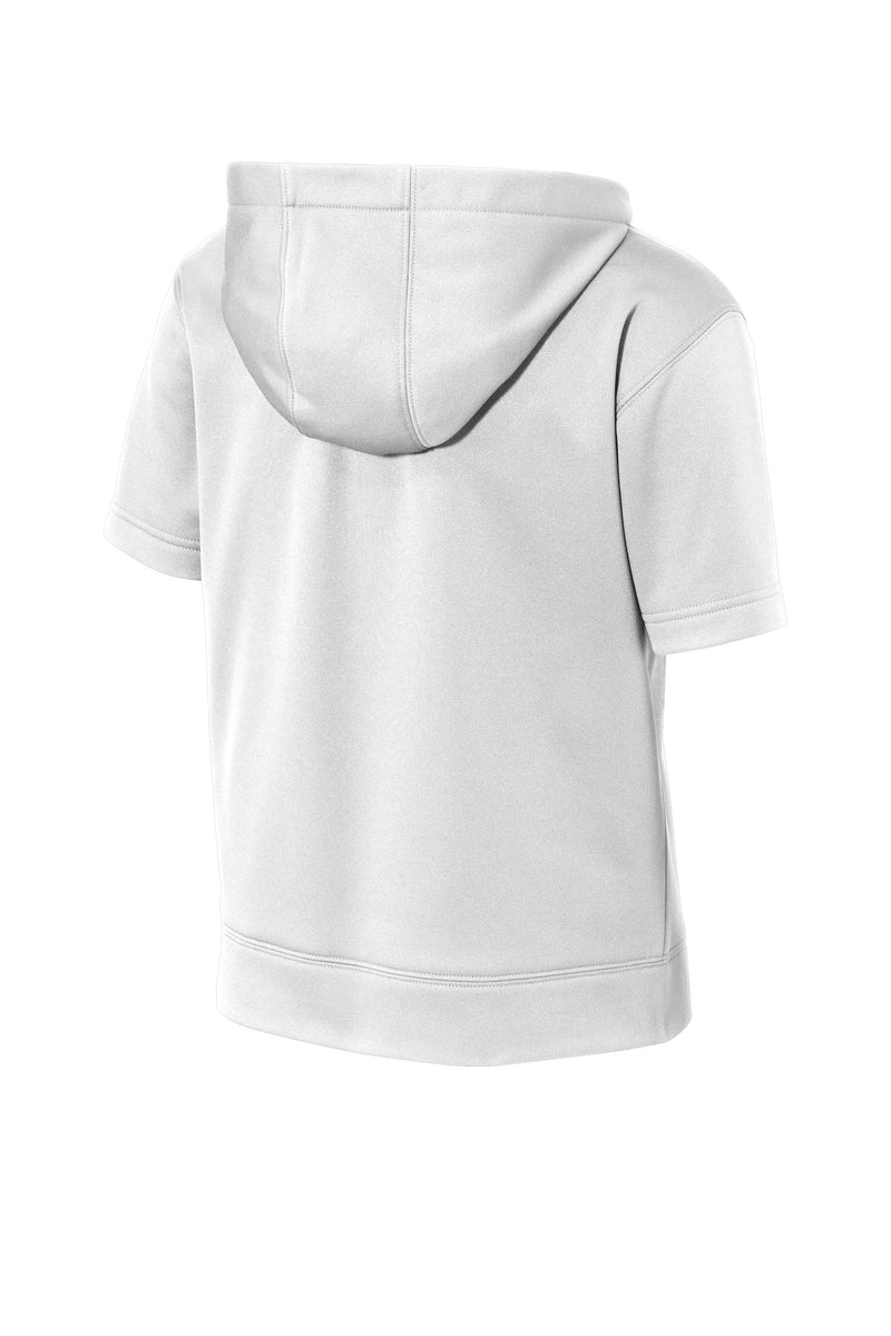 Sport-Tek  Youth Sport-Wick  Fleece Short Sleeve Hooded Pullover - White