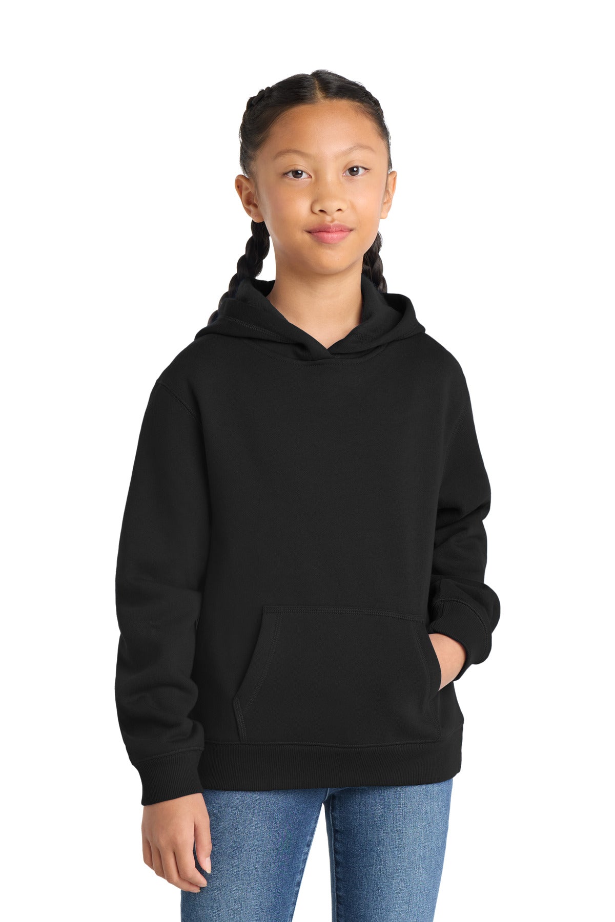 Sport-Tek Youth Pullover Hooded Sweatshirt - Black