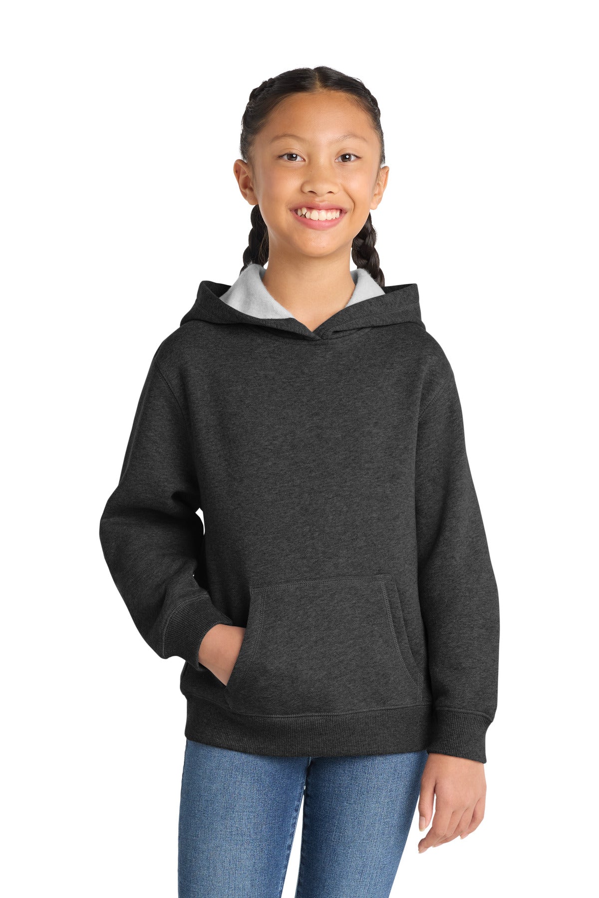 Sport-Tek Youth Pullover Hooded Sweatshirt - Graphite Heather