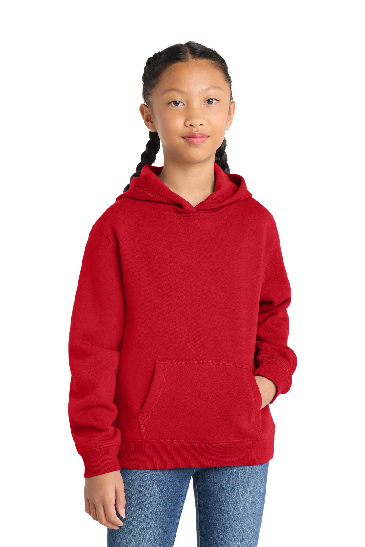 Sport-Tek Youth Pullover Hooded Sweatshirt - True Red
