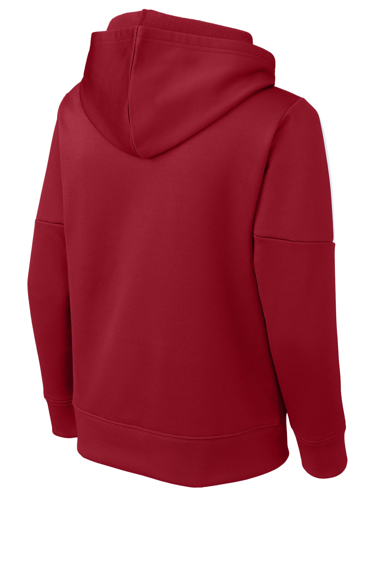 Sport-Tek Youth Sport-Wick Fleece United Pullover Hoodie - Deep Red/ White
