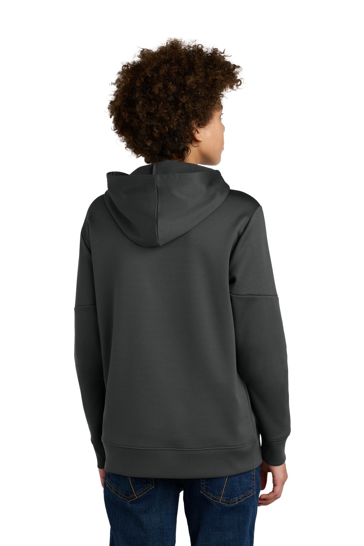 Sport-Tek Youth Sport-Wick Fleece United Pullover Hoodie - Iron Grey/ White