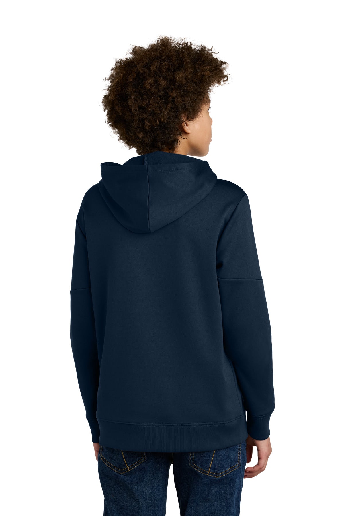 Sport-Tek Youth Sport-Wick Fleece United Pullover Hoodie - Navy/ White
