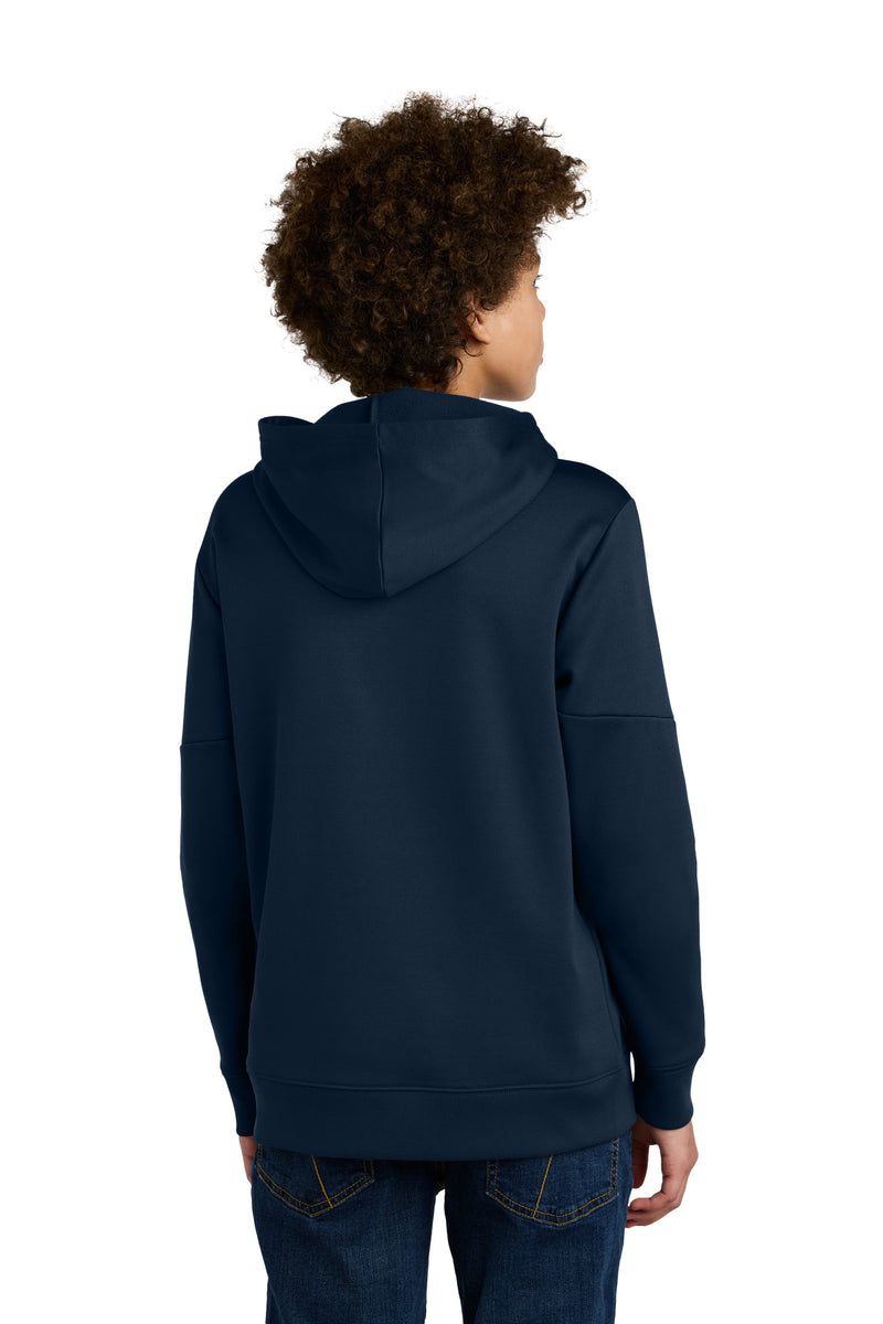 Sport-Tek Youth Sport-Wick Fleece United Pullover Hoodie - Navy/ White