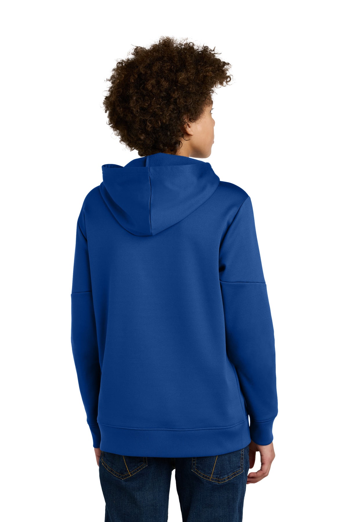 Sport-Tek Youth Sport-Wick Fleece United Pullover Hoodie - True Royal/ White