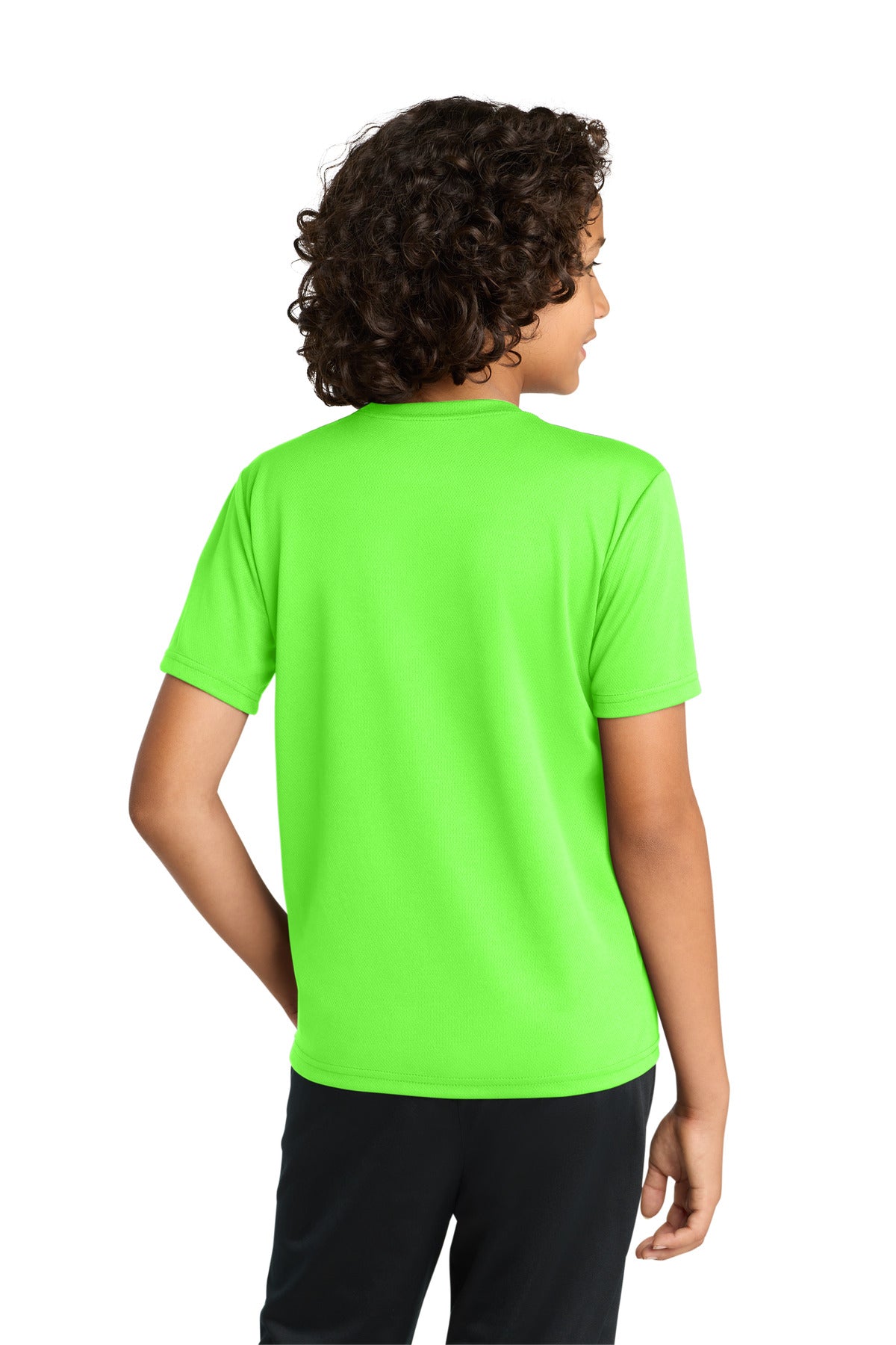 Sport-Tek Youth PosiCharge RacerMesh Tee - Neon Green