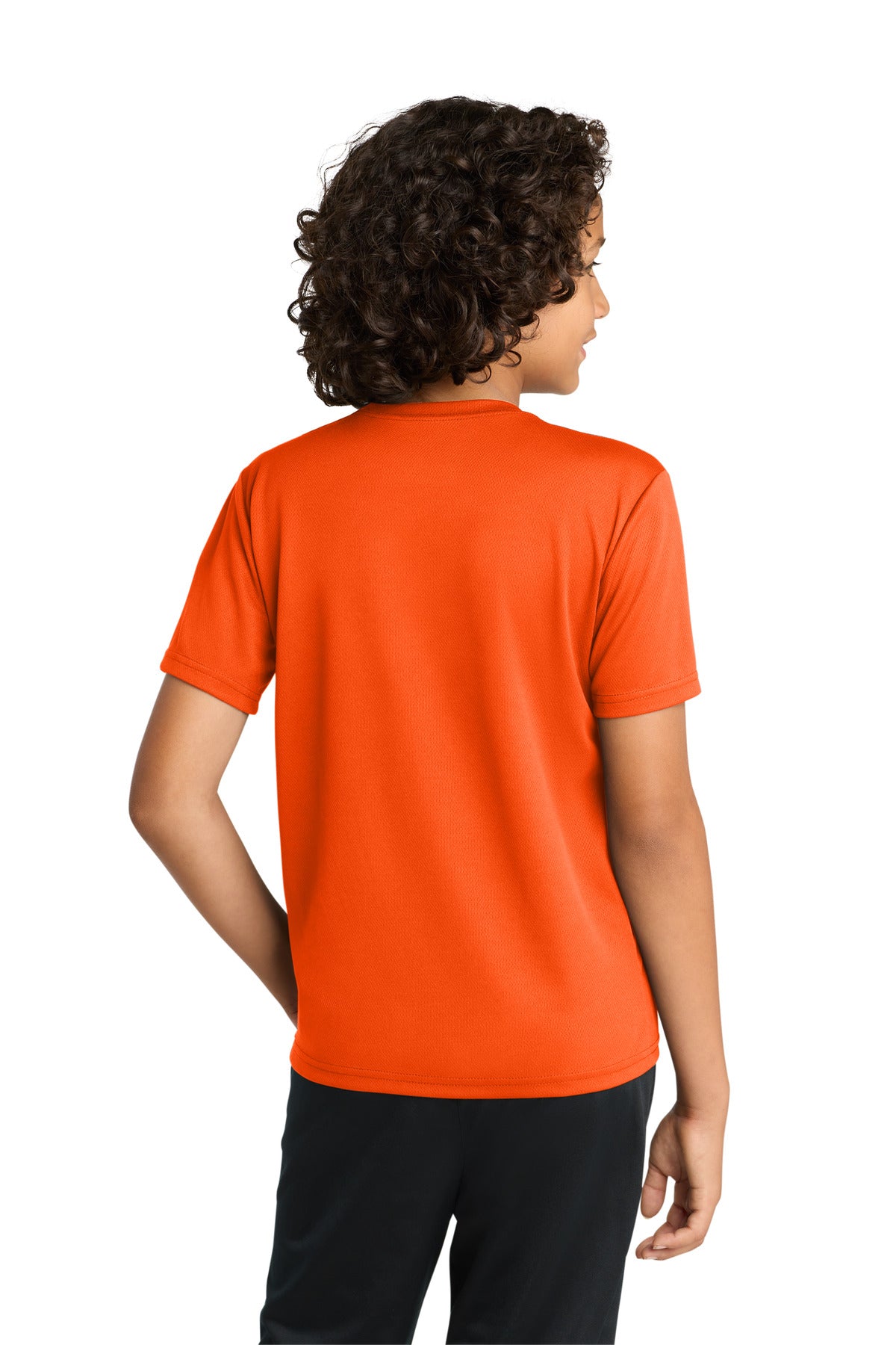 Sport-Tek Youth PosiCharge RacerMesh Tee - Neon Orange