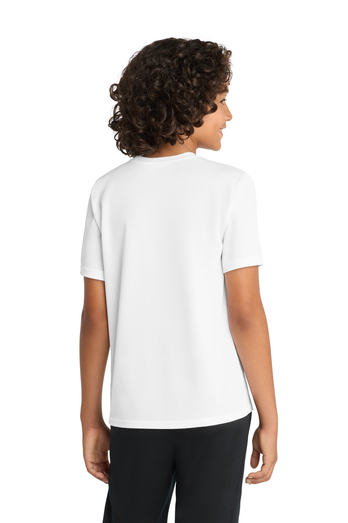 Sport-Tek Youth PosiCharge RacerMesh Tee - White