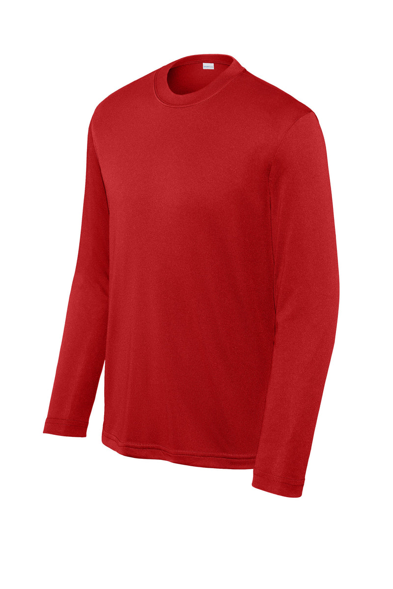 Sport-Tek Youth Long Sleeve PosiCharge Competitor Tee - Deep Red