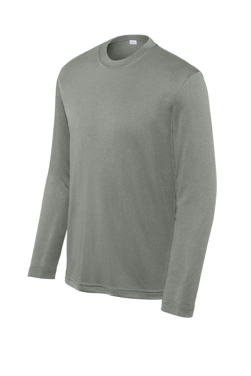 Sport-Tek Youth Long Sleeve PosiCharge Competitor Tee - Grey Concrete