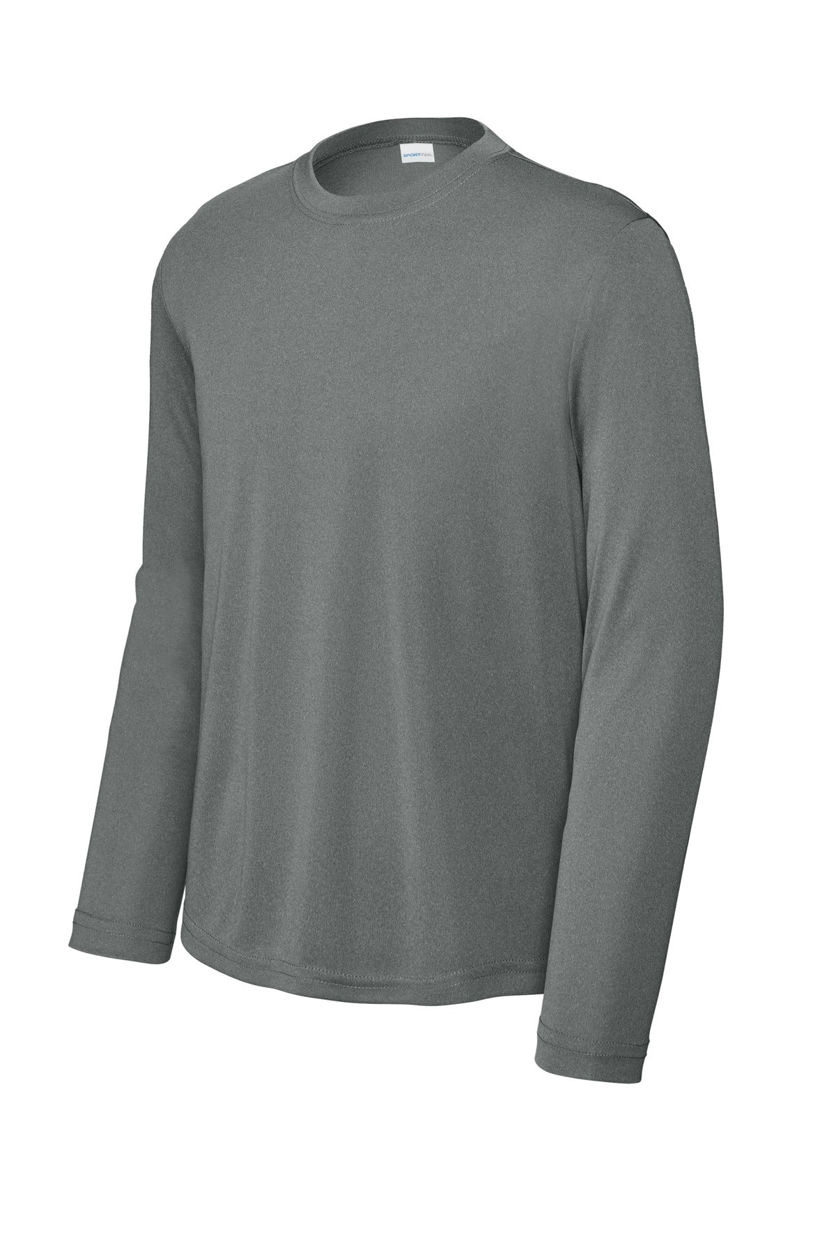 Sport-Tek Youth Long Sleeve PosiCharge Competitor Tee - Iron Grey Heather