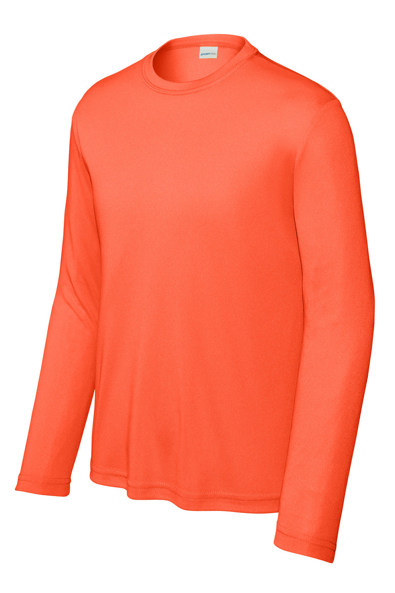 Sport-Tek Youth Long Sleeve PosiCharge Competitor Tee - Neon Orange