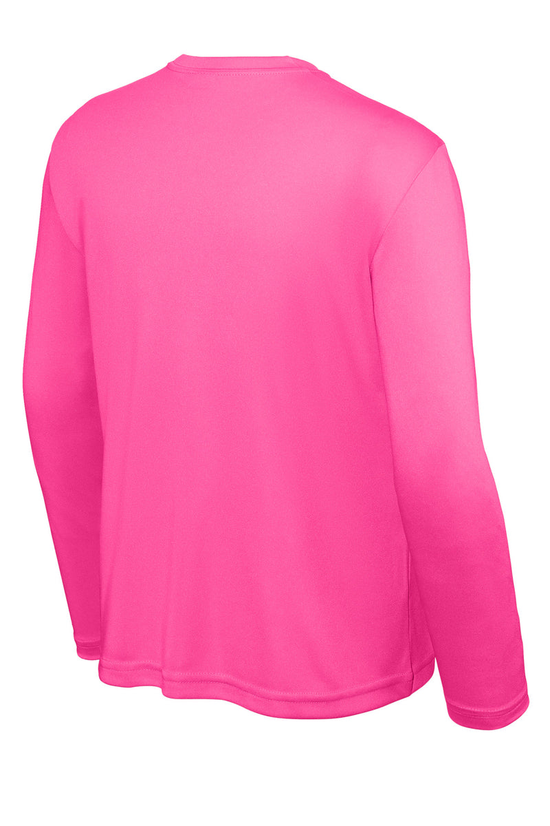 Sport-Tek Youth Long Sleeve PosiCharge Competitor Tee - Neon Pink