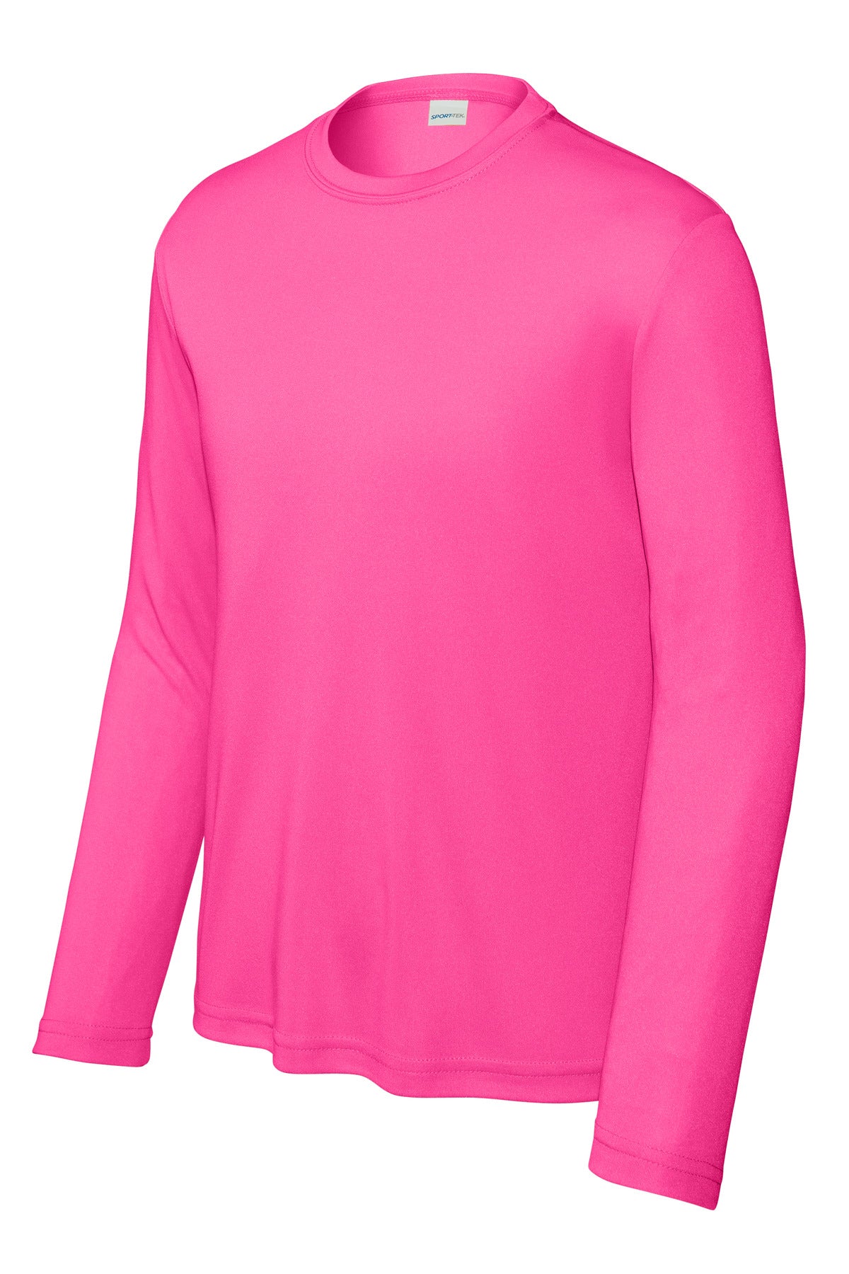 Sport-Tek Youth Long Sleeve PosiCharge Competitor Tee - Neon Pink