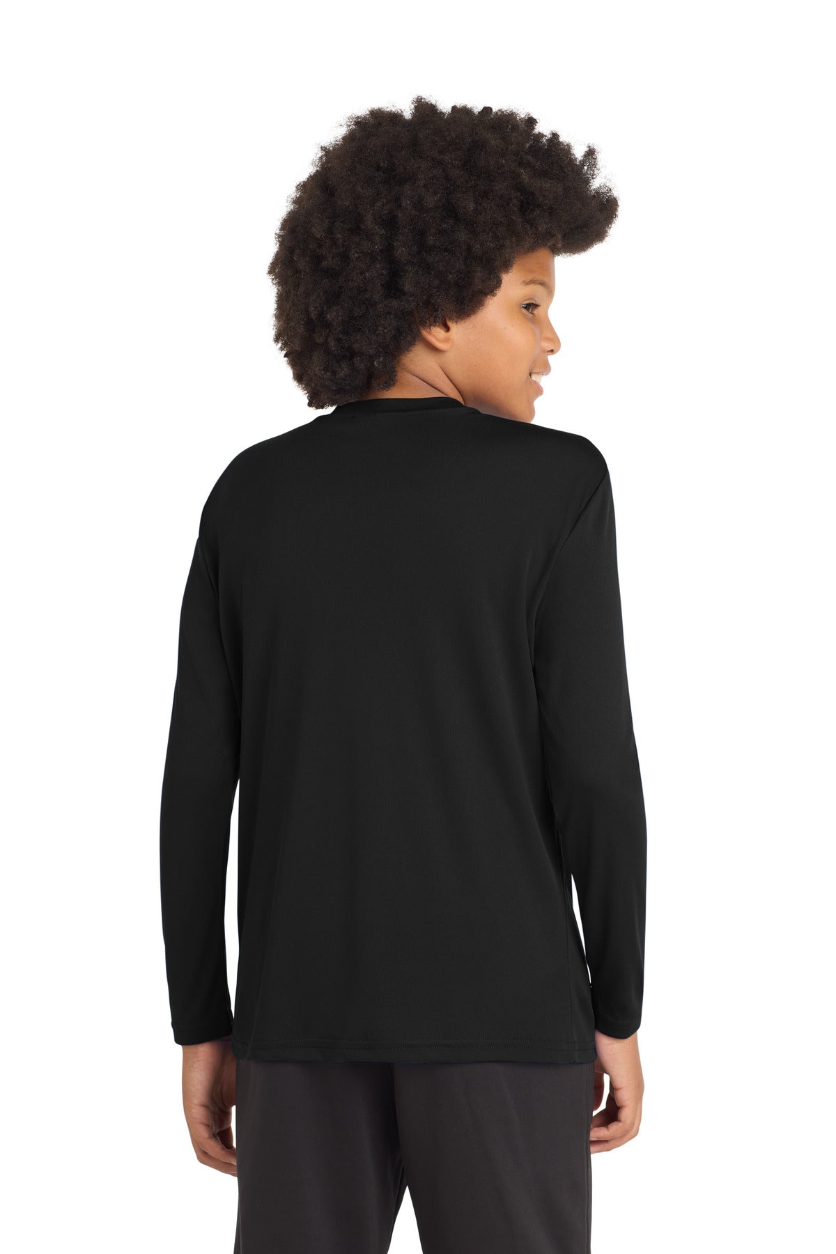 Sport-Tek Youth Long Sleeve PosiCharge Competitor Tee - Black