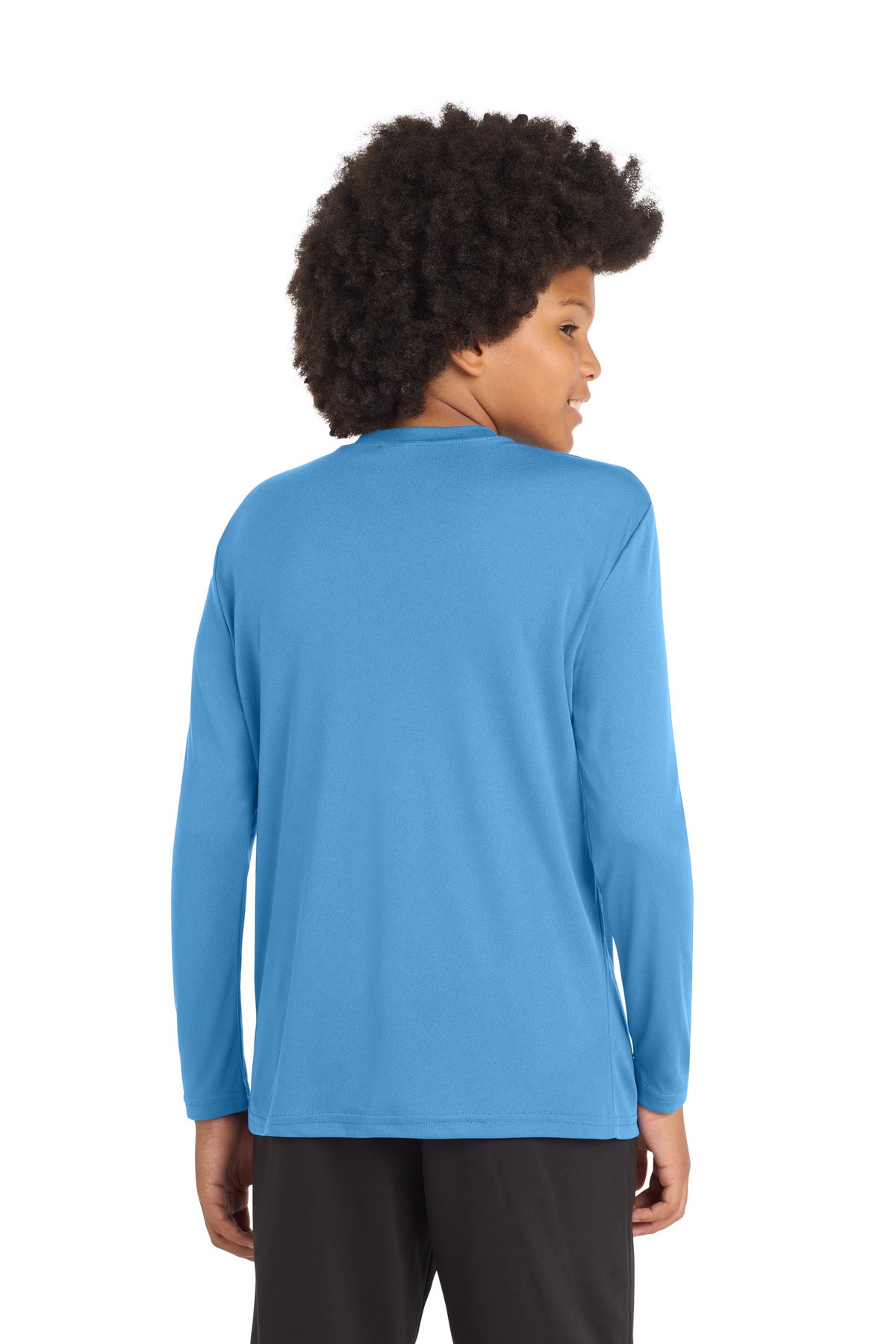 Sport-Tek Youth Long Sleeve PosiCharge Competitor Tee - Carolina Blue