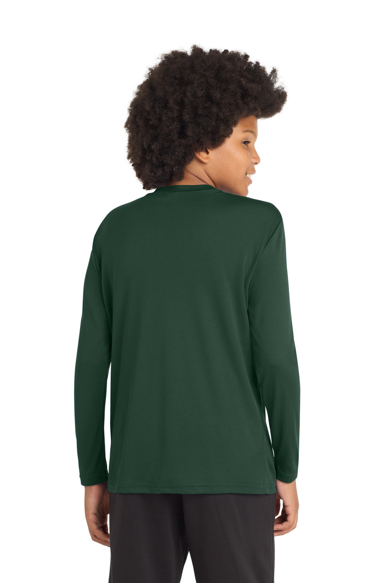 Sport-Tek Youth Long Sleeve PosiCharge Competitor Tee - Forest Green